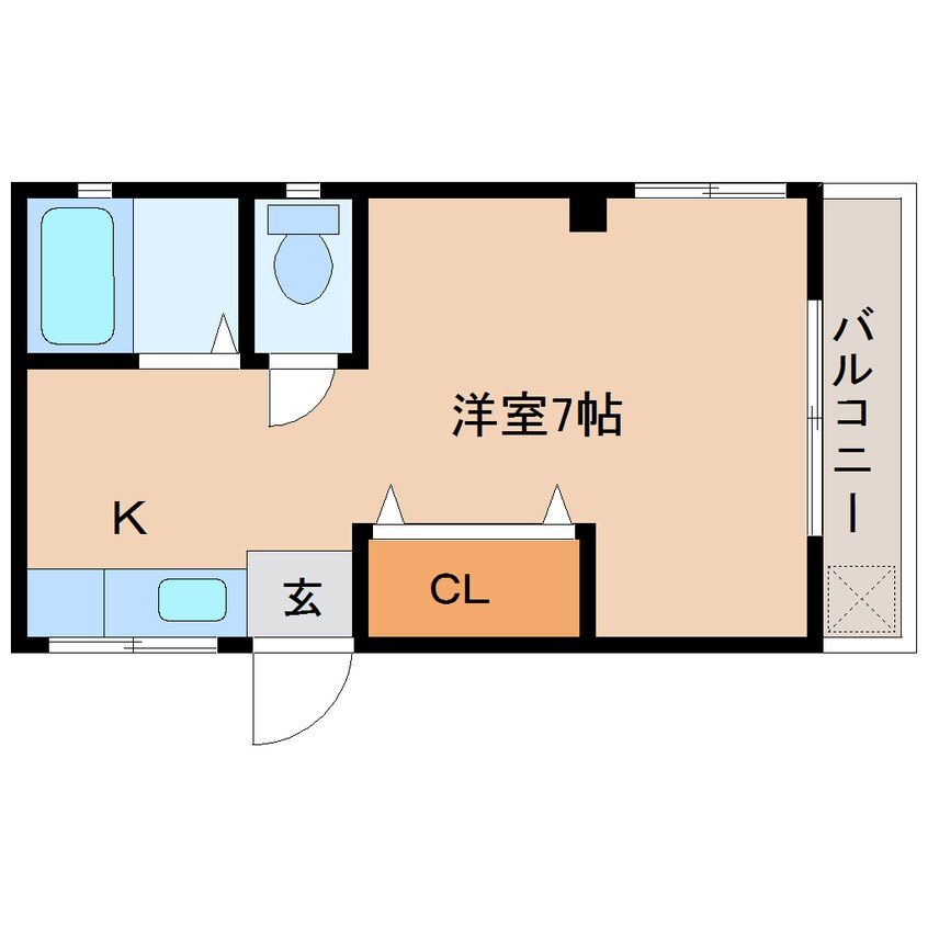 間取図 静岡鉄道静岡清水線/新清水駅 バス20分東海大学・海技短大前下車:停歩1分 2階 築28年