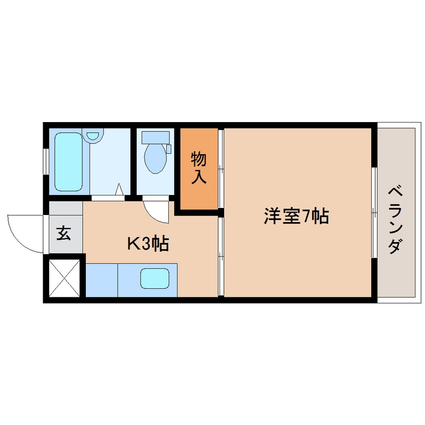 間取図 静岡鉄道静岡清水線/新清水駅 バス18分折戸車庫下車:停歩5分 2階 築38年