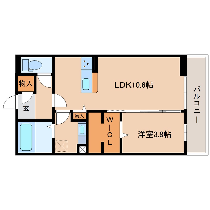 間取図 静岡鉄道静岡清水線/桜橋駅 徒歩8分 2階 築2年