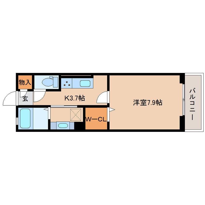 間取図 静岡鉄道静岡清水線/新清水駅 バス19分東折戸下車:停歩8分 2階 築1年