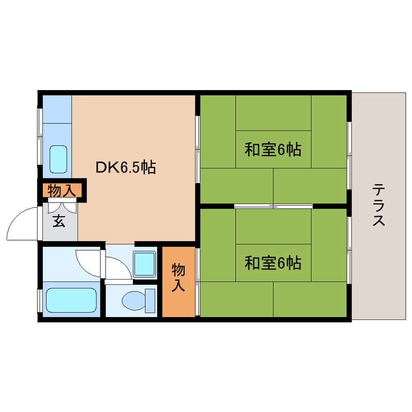 間取図 静岡鉄道静岡清水線/狐ケ崎駅 バス11分上力町下車:停歩3分 1階 築38年