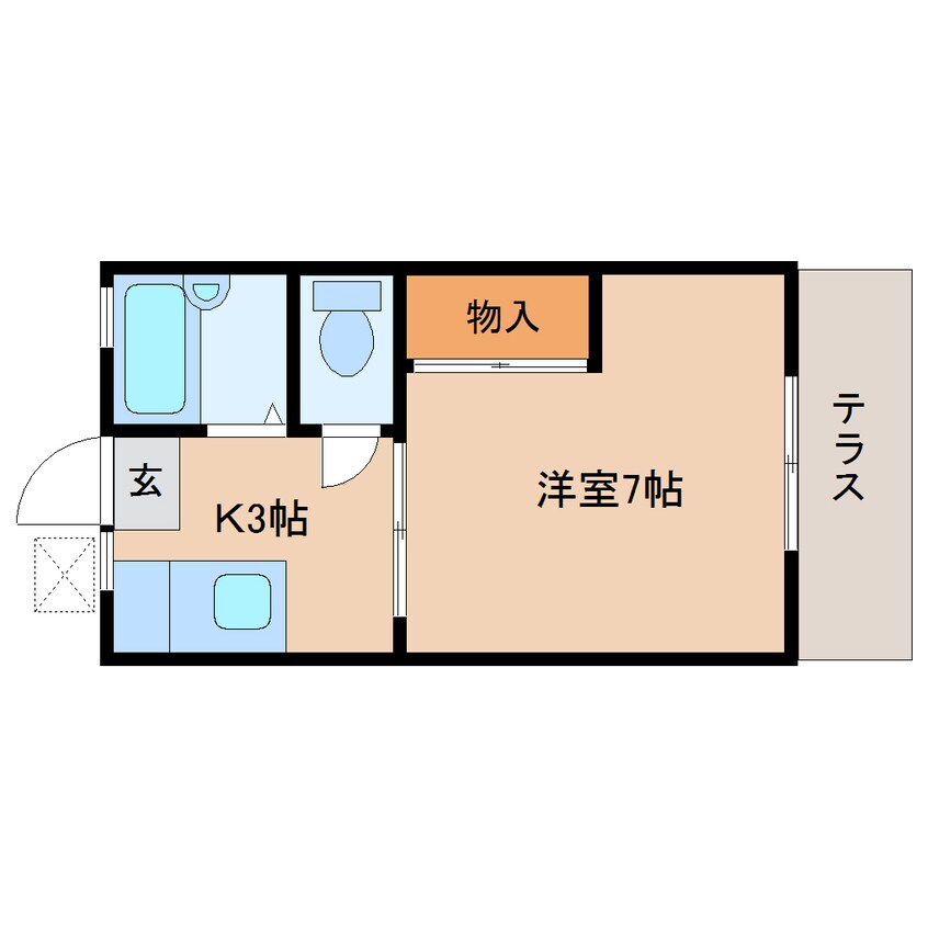 間取図 静岡鉄道静岡清水線/新清水駅 バス29分三保本町下車:停歩3分 1階 築28年