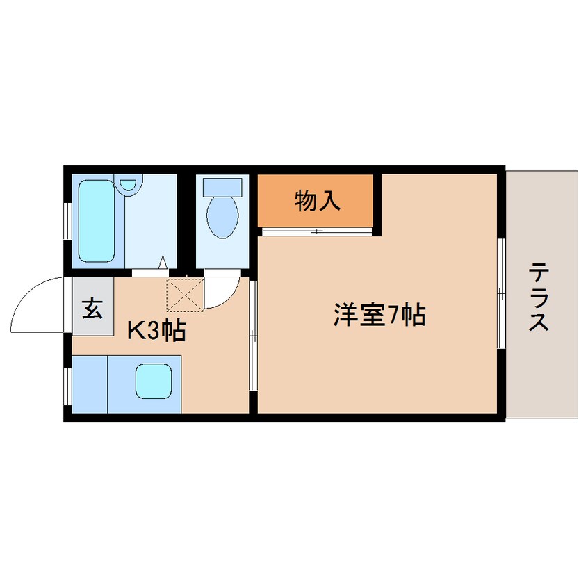 間取図 静岡鉄道静岡清水線/新清水駅 バス29分三保本町下車:停歩3分 1階 築28年