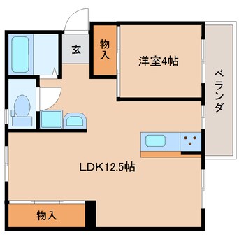 間取図 東海道本線/清水駅 バス10分高橋東下車:停歩4分 4階 築52年