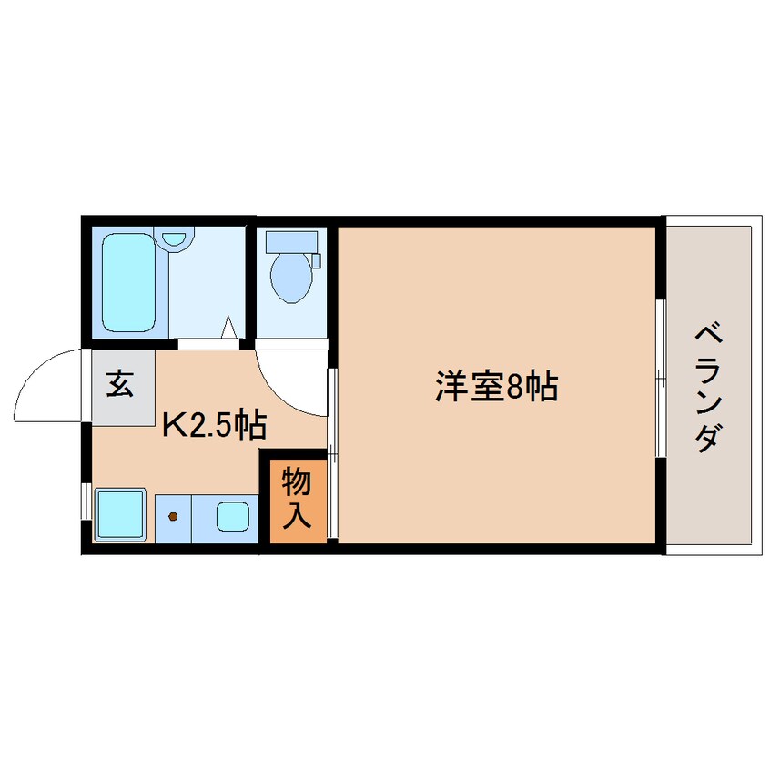 間取図 静岡鉄道静岡清水線/新清水駅 バス24分白浜町下車:停歩2分 2階 築32年