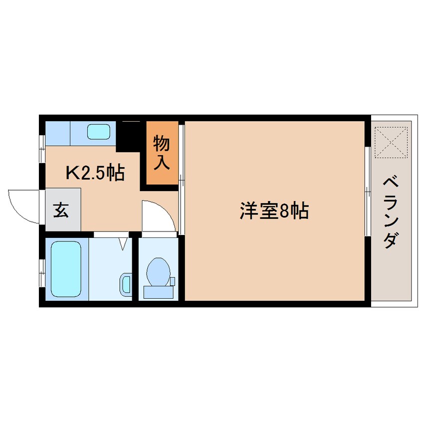 間取図 静岡鉄道静岡清水線/新清水駅 バス24分白浜町下車:停歩2分 1階 築35年