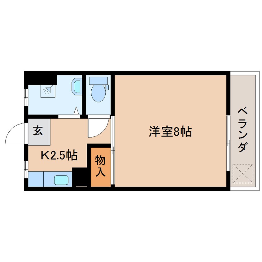 間取図 静岡鉄道静岡清水線/新清水駅 バス24分白浜町下車:停歩2分 2階 築35年