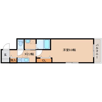 間取図 静岡鉄道静岡清水線/入江岡駅 徒歩9分 1階 1年未満