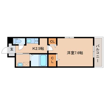 間取図 静岡鉄道静岡清水線/入江岡駅 徒歩9分 2階 1年未満