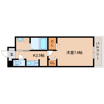 間取図 静岡鉄道静岡清水線/入江岡駅 徒歩9分 2階 1年未満