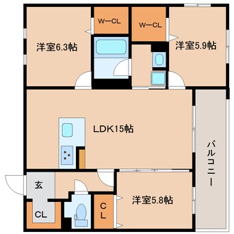 間取図 静岡鉄道静岡清水線/新清水駅 徒歩10分 1階 建築中