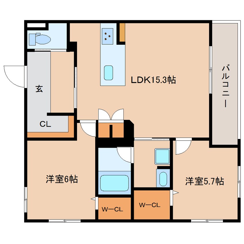 間取図 静岡鉄道静岡清水線/新清水駅 徒歩10分 1階 建築中