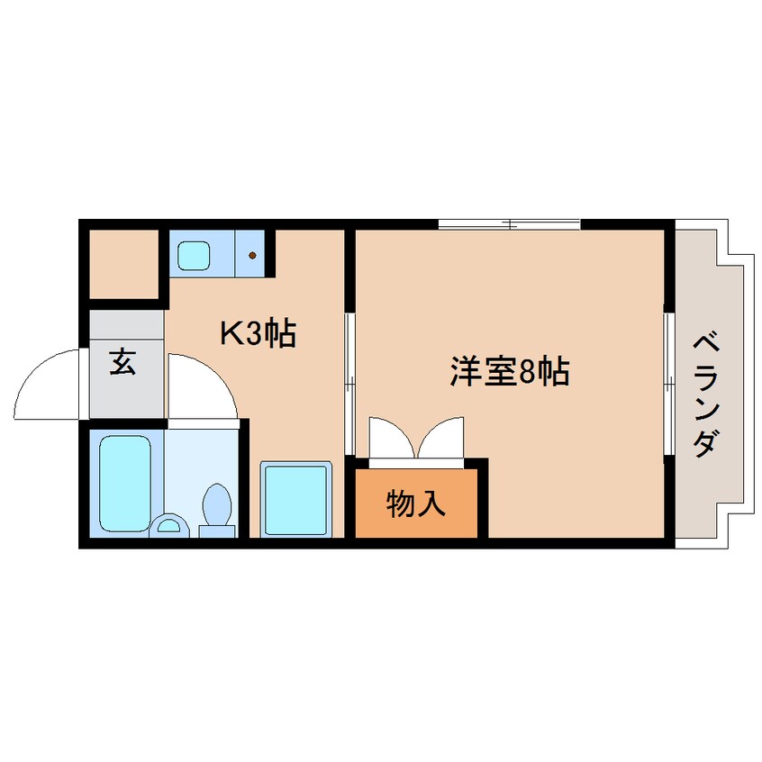 間取図 東海道本線/興津駅 徒歩13分 2階 築33年