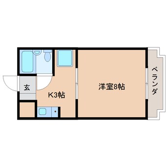 間取図 東海道本線/興津駅 徒歩13分 3階 築33年