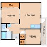 静岡鉄道静岡清水線/入江岡駅 徒歩18分 4階 築58年 2LDKの間取り