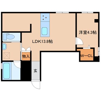 間取図 東海道本線/清水駅 徒歩6分 3階 築59年