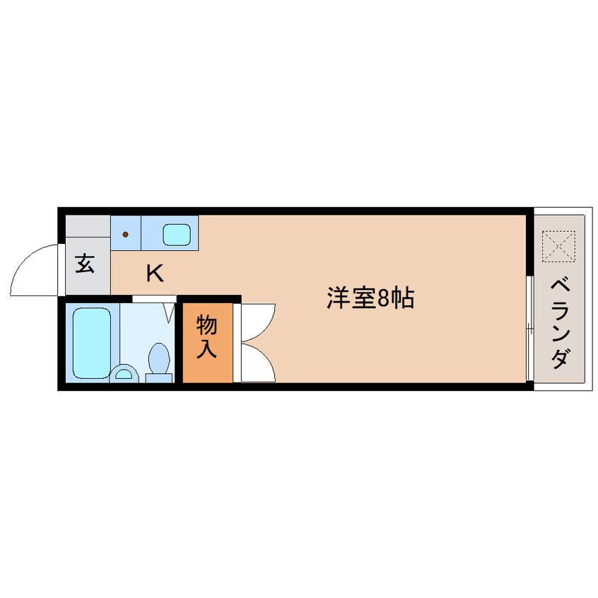 間取図 静岡鉄道静岡清水線/狐ケ崎駅 徒歩12分 2階 築38年