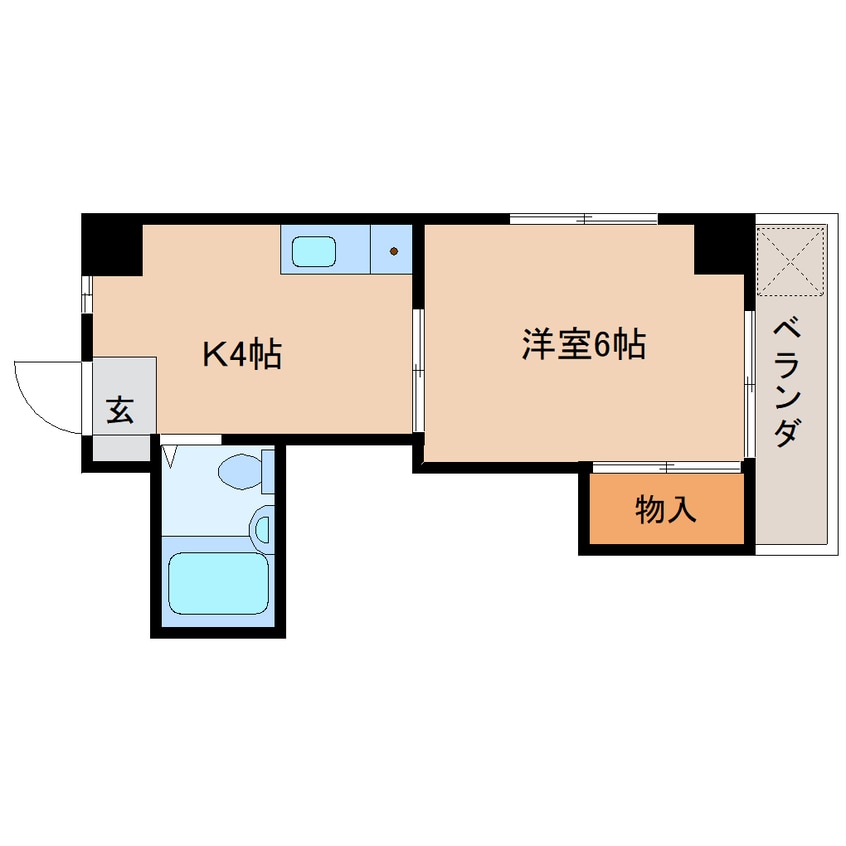 間取図 静岡鉄道静岡清水線/入江岡駅 徒歩15分 4階 築36年
