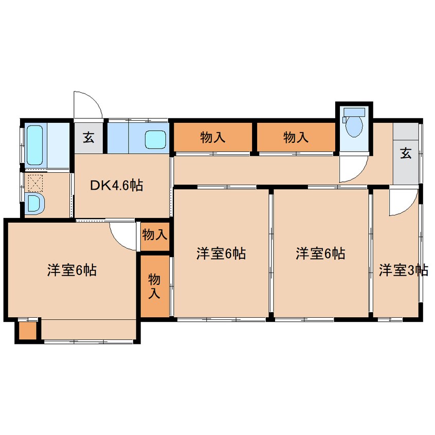 間取図 静岡鉄道静岡清水線/桜橋駅 徒歩5分 1階 築57年