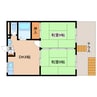 近鉄難波線・奈良線/新大宮駅 徒歩16分 1階 築36年 2DKの間取り