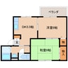 奈良線/平城山駅 徒歩8分 2階 築29年 2DKの間取り