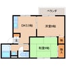 奈良線/平城山駅 徒歩8分 1階 築29年 2DKの間取り