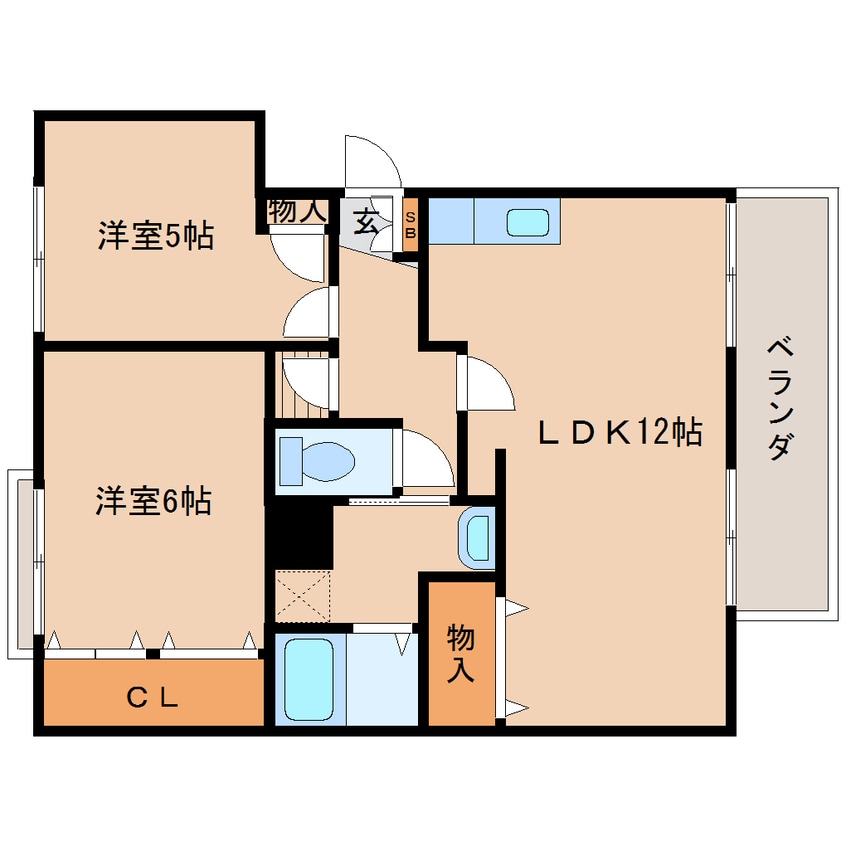 間取図 近鉄難波線・奈良線/新大宮駅 徒歩10分 1階 築29年
