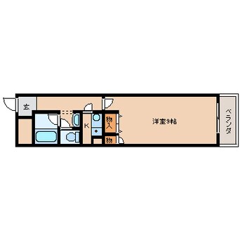 間取図 近鉄難波線・奈良線/新大宮駅 徒歩10分 2階 築35年