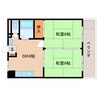 近鉄難波線・奈良線/新大宮駅 徒歩15分 2階 築36年 2DKの間取り