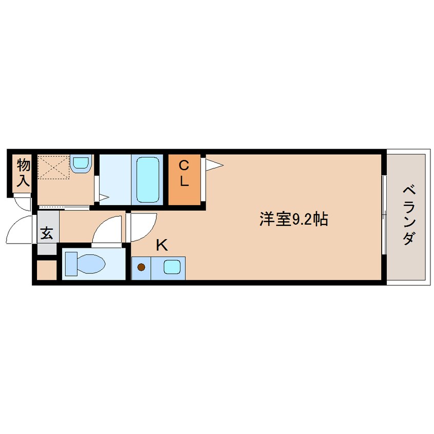 間取図 近鉄難波線・奈良線/新大宮駅 徒歩7分 3階 築23年