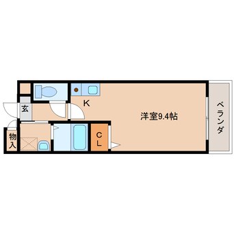 間取図 近鉄難波線・奈良線/新大宮駅 徒歩7分 2階 築23年