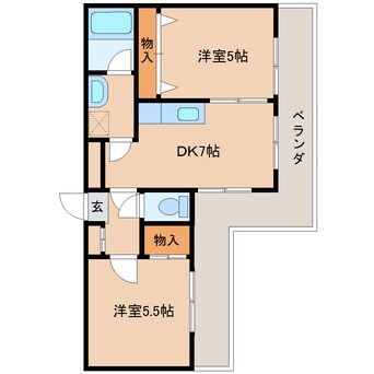 間取図 近鉄難波線・奈良線/新大宮駅 徒歩13分 8階 築24年