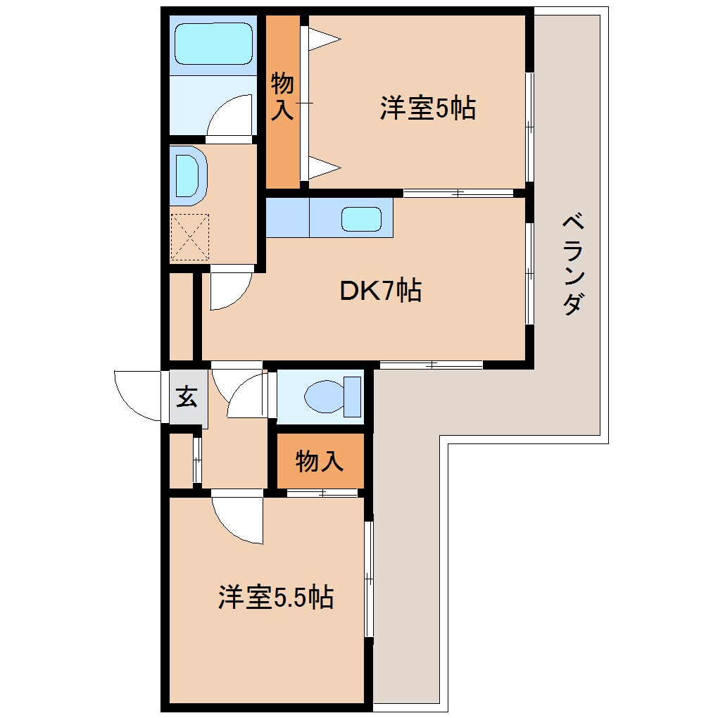 間取り図 近鉄難波線・奈良線/新大宮駅 徒歩13分 8階 築24年