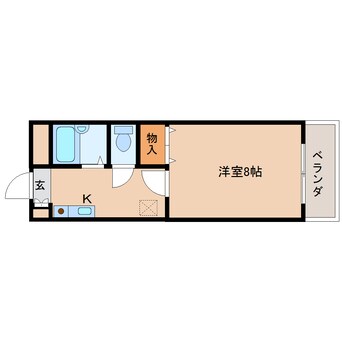 間取図 近鉄難波線・奈良線/近鉄奈良駅 徒歩10分 6階 築28年