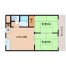 近鉄難波線・奈良線/新大宮駅 徒歩12分 2階 築34年 2LDKの間取り