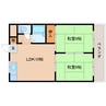 近鉄難波線・奈良線/新大宮駅 徒歩12分 3階 築34年 2LDKの間取り