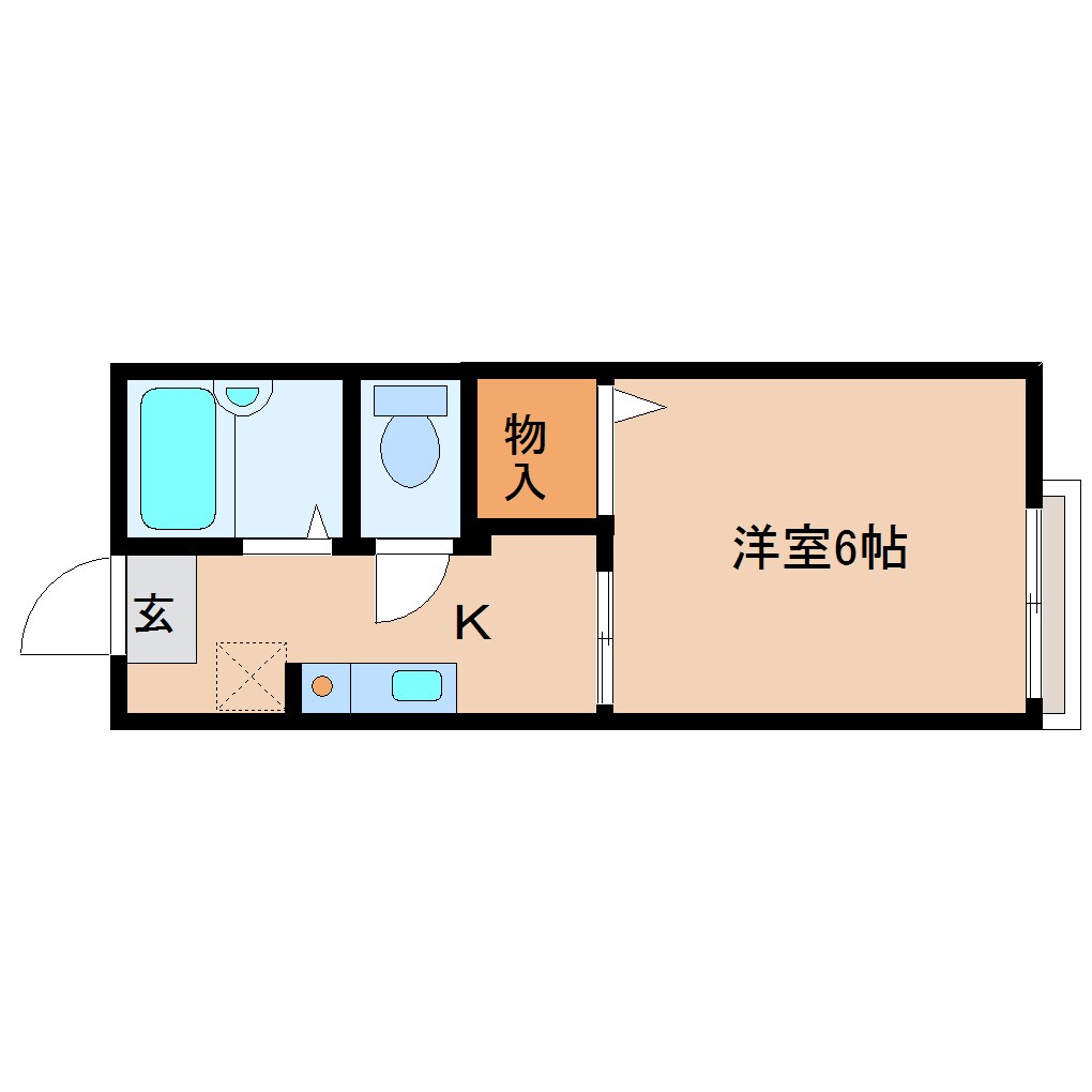 間取り図 近鉄難波線・奈良線/新大宮駅 徒歩3分 1階 築26年