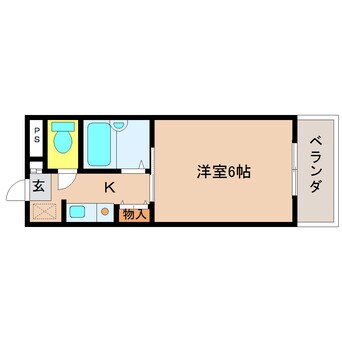 間取図 近鉄難波線・奈良線/新大宮駅 徒歩8分 5階 築26年