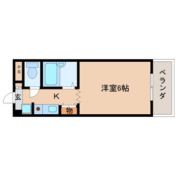 間取図 近鉄難波線・奈良線/新大宮駅 徒歩8分 3階 築26年