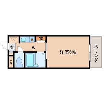 間取図 近鉄難波線・奈良線/新大宮駅 徒歩8分 3階 築27年