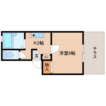 間取図 近鉄難波線・奈良線/新大宮駅 徒歩10分 1階 築27年