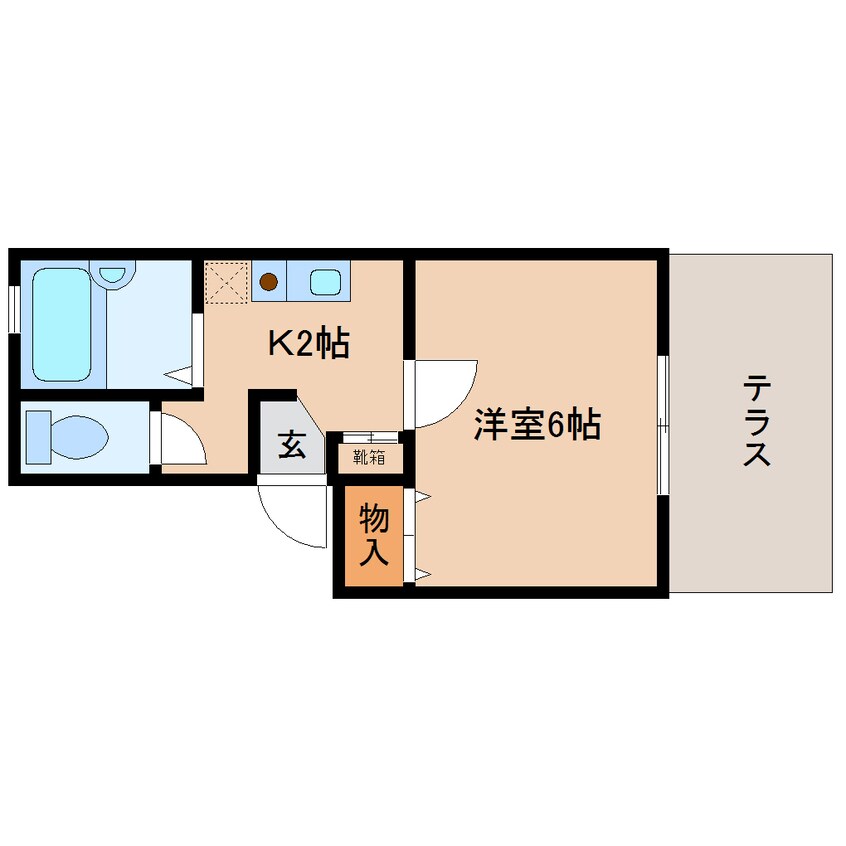 間取図 近鉄難波線・奈良線/新大宮駅 徒歩10分 1階 築27年