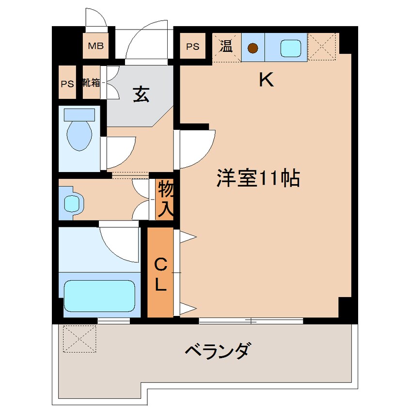 間取図 近鉄難波線・奈良線/新大宮駅 徒歩5分 2階 築32年