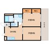 近鉄難波線・奈良線/新大宮駅 徒歩14分 1階 築27年 2DKの間取り