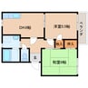 近鉄橿原線/尼ケ辻駅 徒歩10分 1階 築32年 2DKの間取り