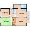 近鉄難波線・奈良線/近鉄奈良駅 バス:10分:停歩3分 2階 築26年 3DKの間取り