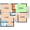 近鉄難波線・奈良線/新大宮駅 徒歩16分 2階 築27年 3DKの間取り