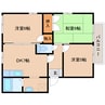 近鉄難波線・奈良線/新大宮駅 徒歩16分 2階 築27年 3DKの間取り