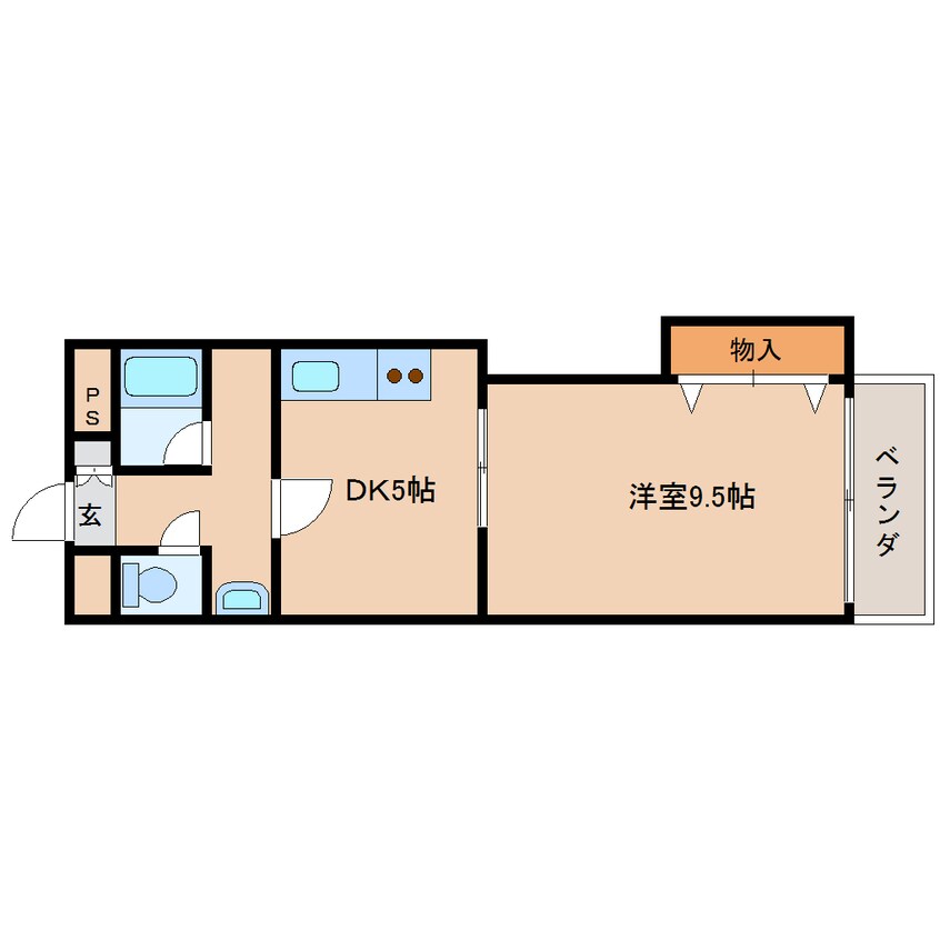 間取図 近鉄難波線・奈良線/新大宮駅 徒歩1分 4階 築23年