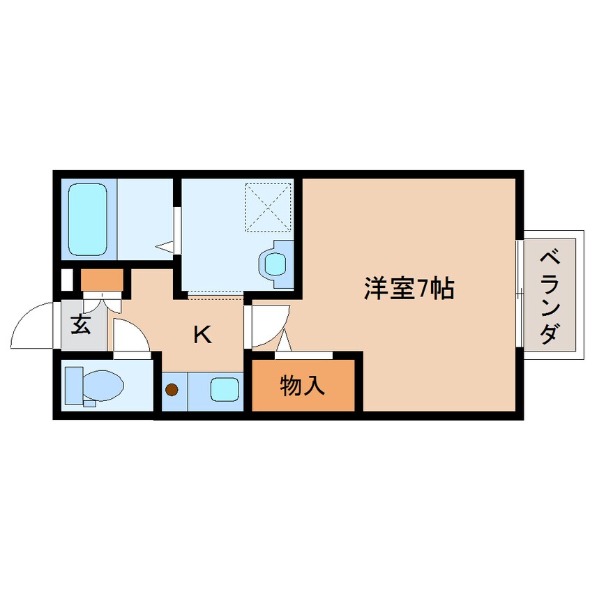 間取図 大和路線・関西本線/奈良駅 徒歩4分 1階 築23年